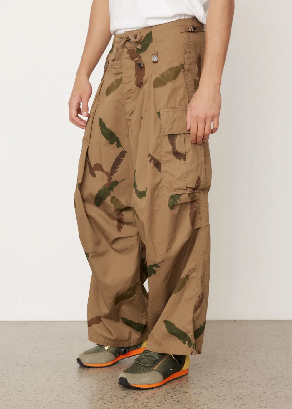 Combed Burberry Feather Camo Cargo Pants