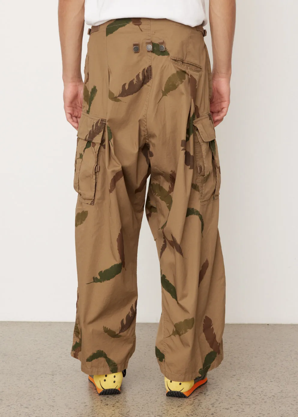 Combed Burberry Feather Camo Cargo Pants