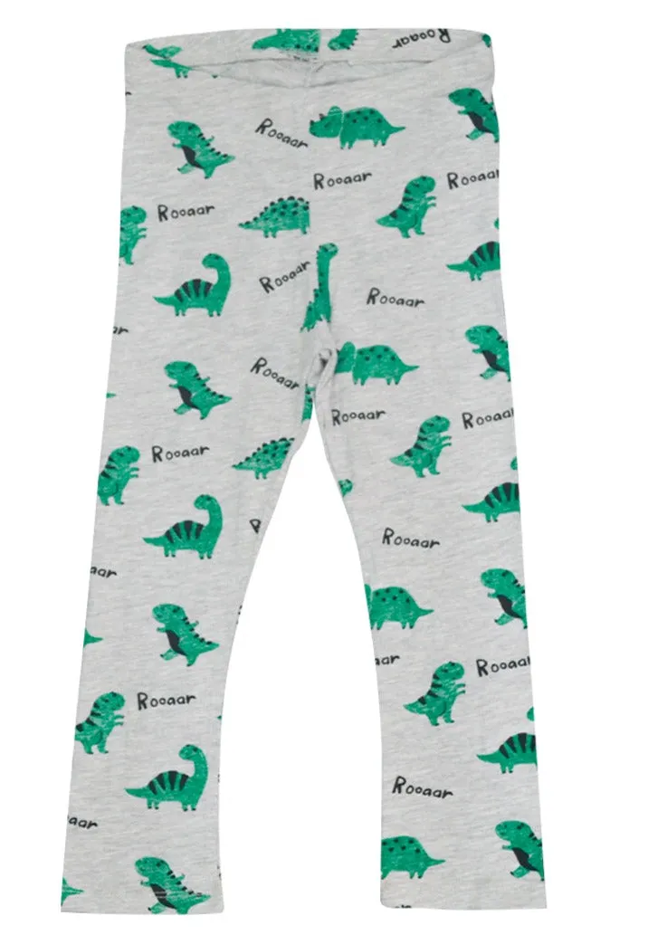 Girls  Abstract Printed Elastic Waist Cotton Pajama Leggings