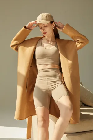 LIT - Hooded Belt Mid-length Wool Coat