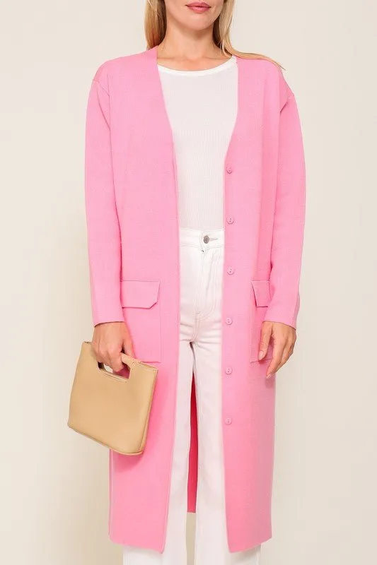 Long Cardigan With Buttons
