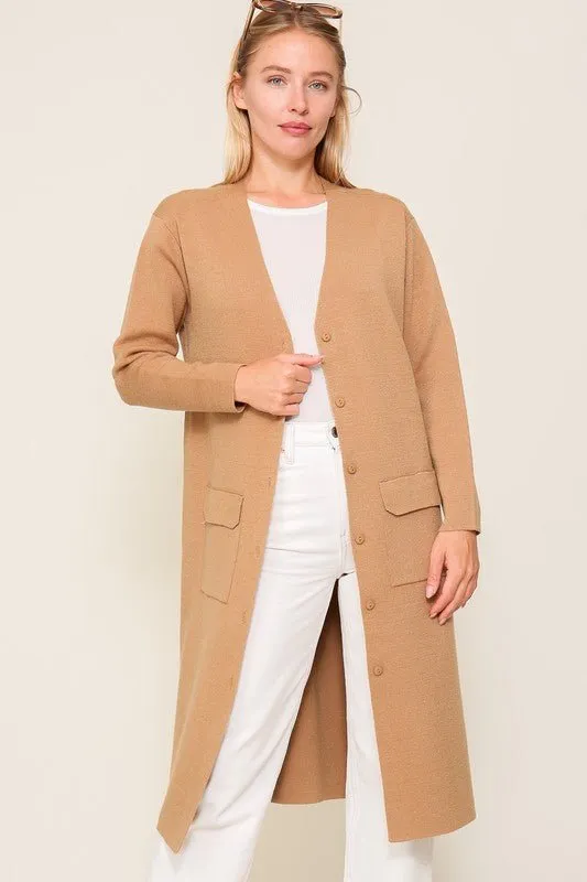 Long Cardigan With Buttons