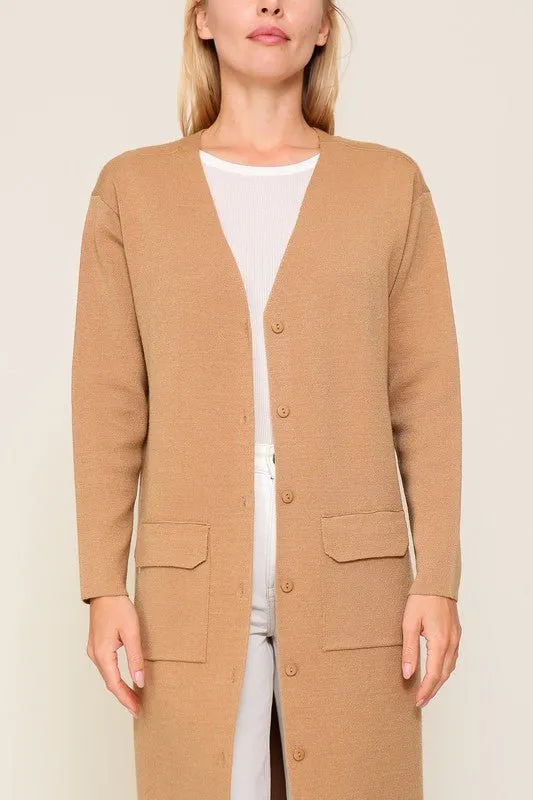 Long Cardigan With Buttons