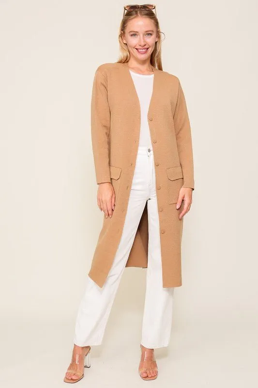 Long Cardigan With Buttons