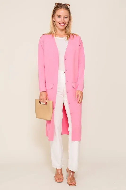 Long Cardigan With Buttons