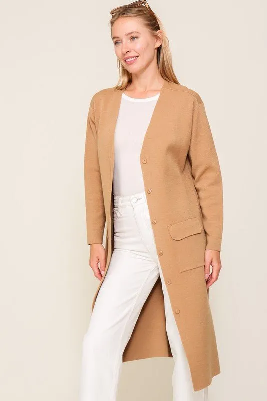 Long Cardigan With Buttons