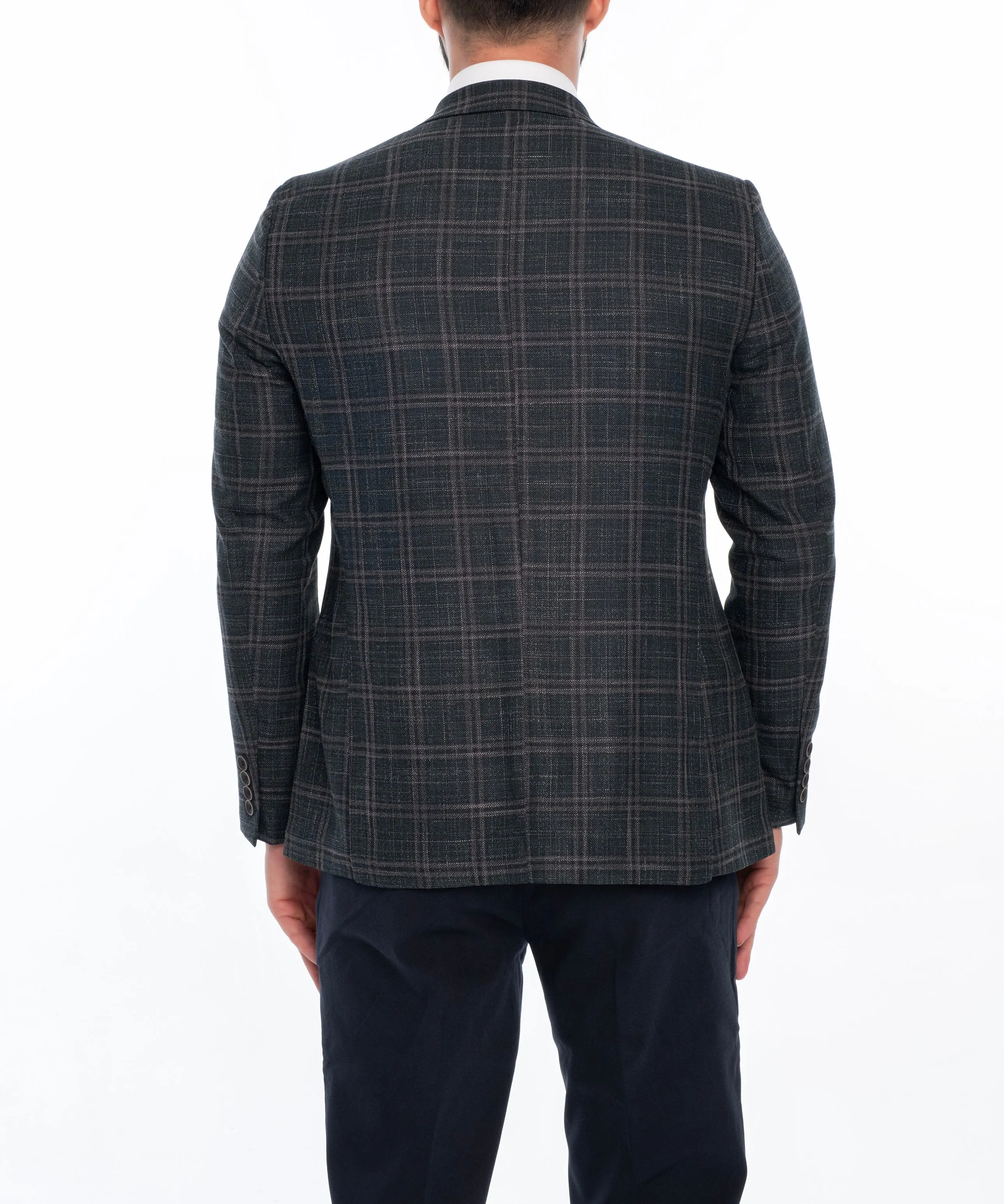 MONROE REGULAR FIT PLAID SPORT COAT