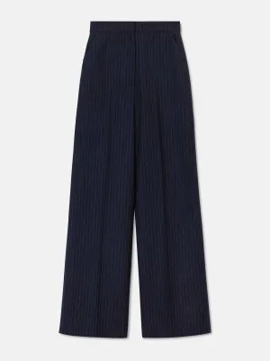 Pinstripe wide-leg trouser