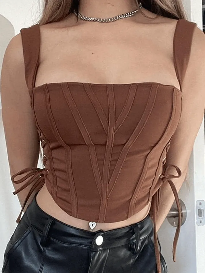 Side Lace Up Corset Top