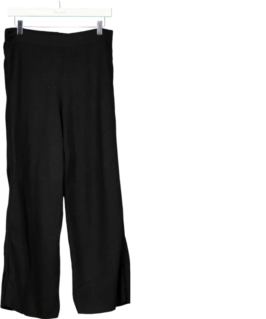 Sunspell Black Pull On Wool Trousers UK M