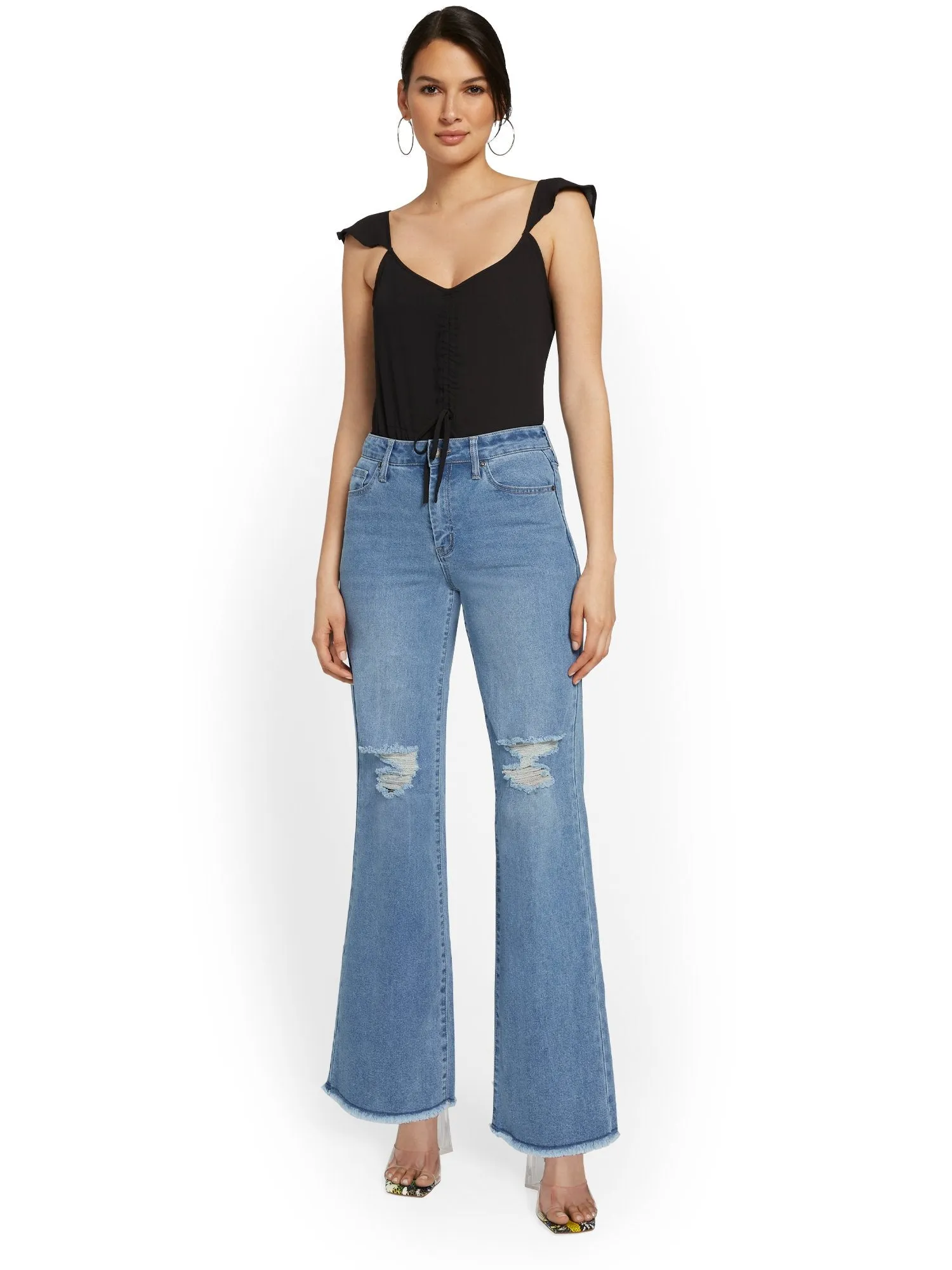 Tall Ultra High-Waisted Wide-Leg Jeans - Light Wash