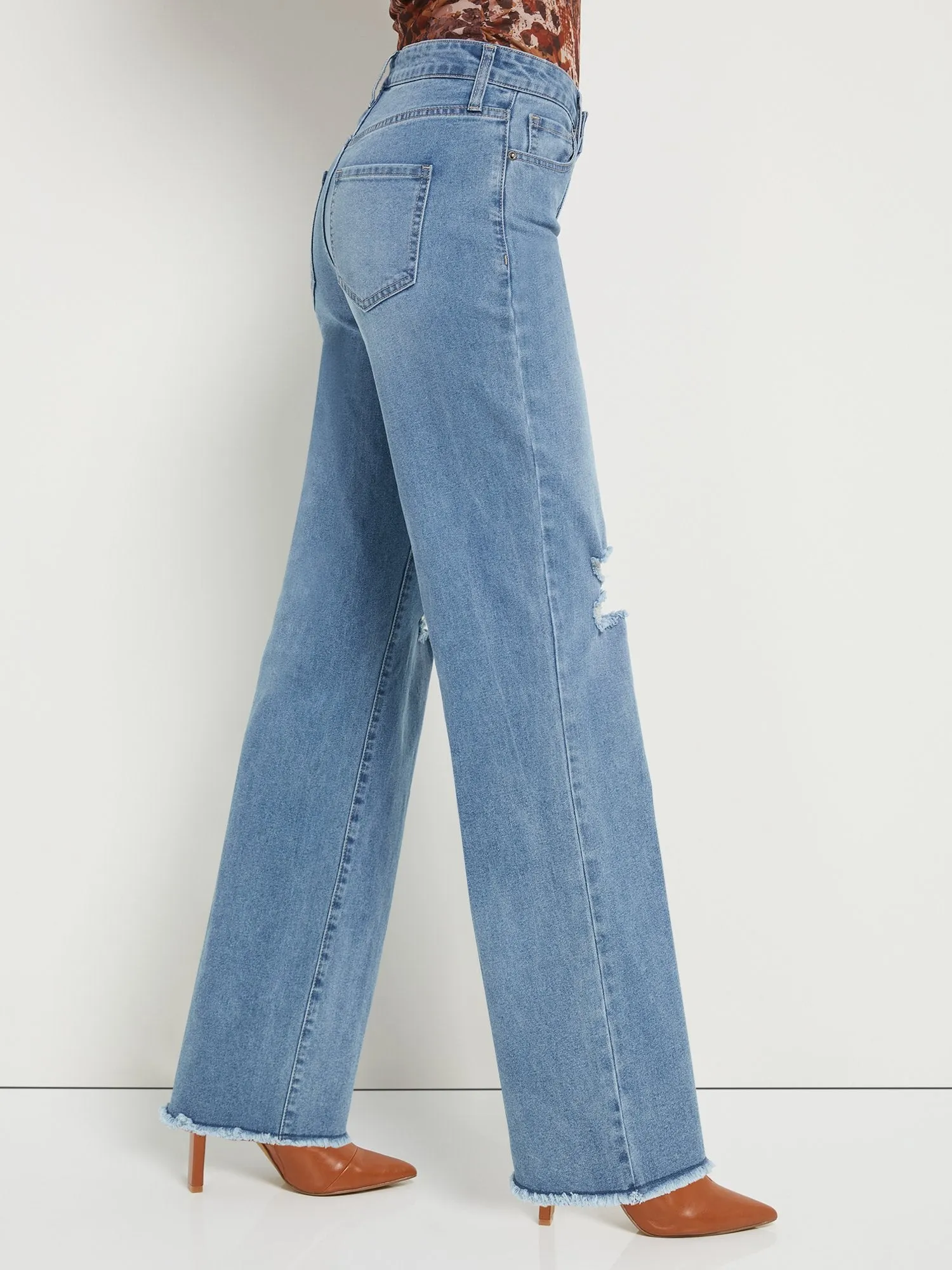 Tall Ultra High-Waisted Wide-Leg Jeans - Light Wash