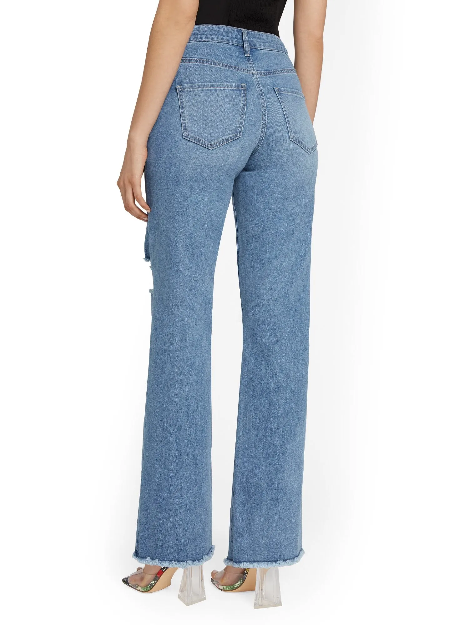 Tall Ultra High-Waisted Wide-Leg Jeans - Light Wash