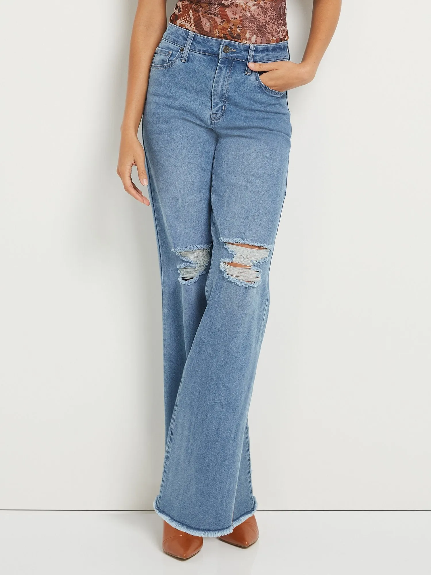 Tall Ultra High-Waisted Wide-Leg Jeans - Light Wash