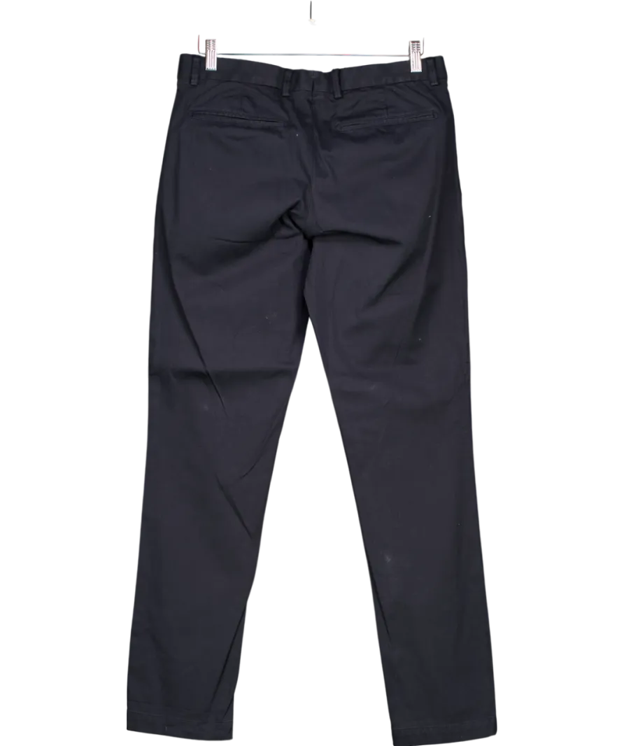 Tessuti et Sondrio Blue Extra Slim Fit Cotton Trousers - Regular Length W32