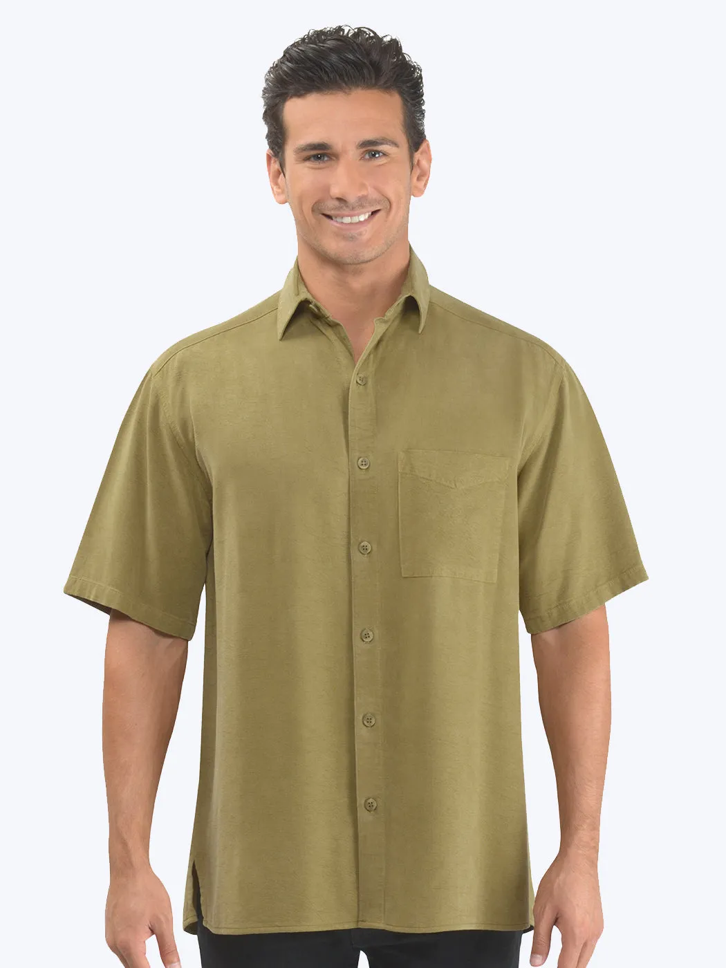 Tianello TENCEL™ Men's  Short Sleeved Camp Shirt