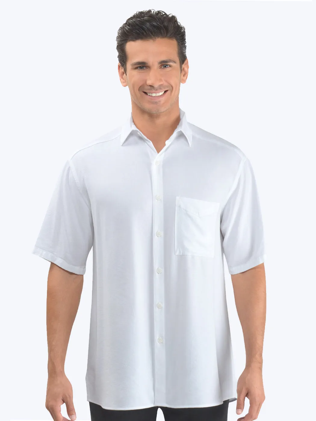 Tianello TENCEL™ Men's  Short Sleeved Camp Shirt