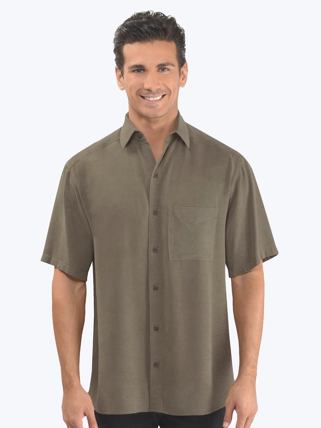 Tianello TENCEL™ Men's  Short Sleeved Camp Shirt