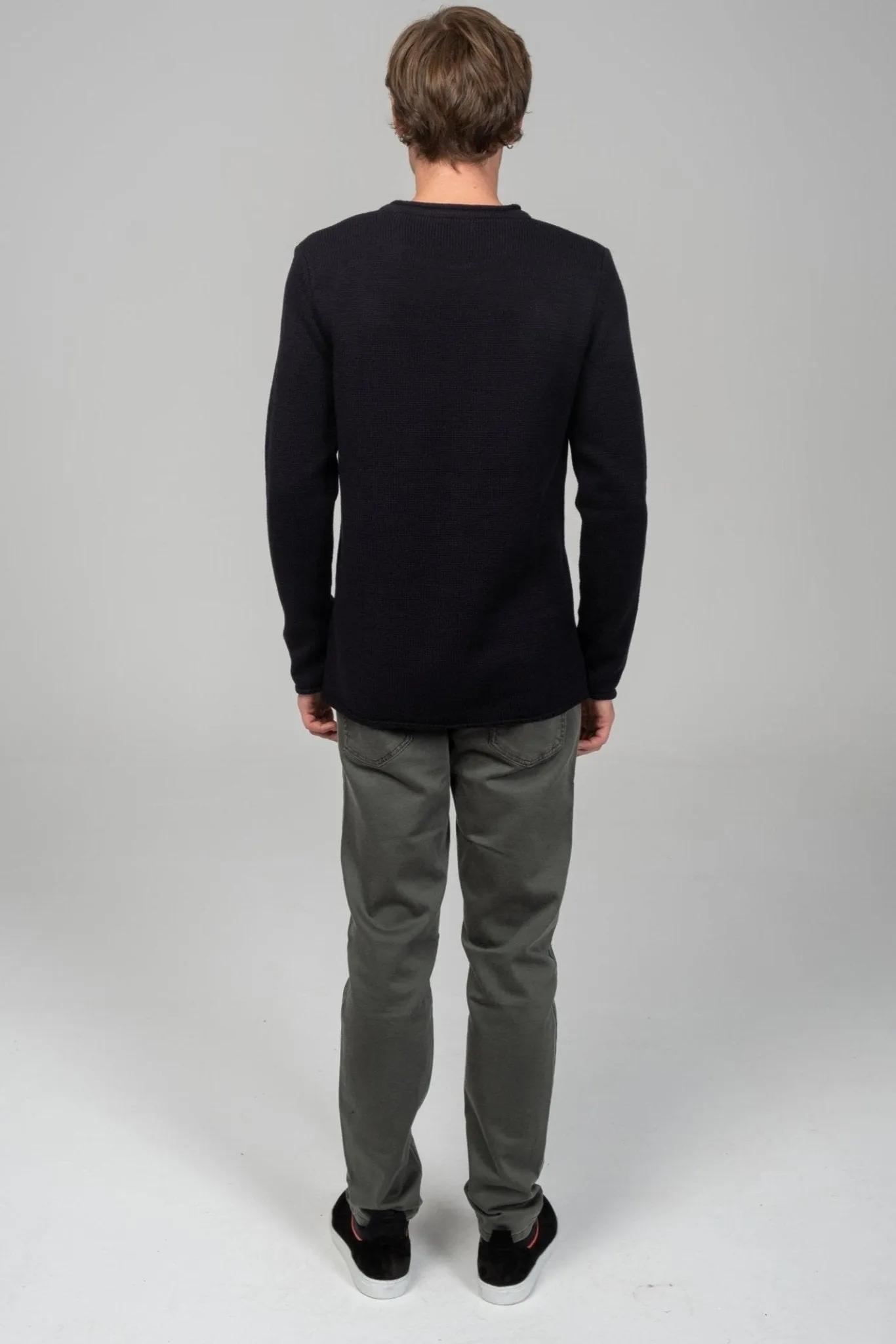 Tube Soft Pullover Sweater - Navy