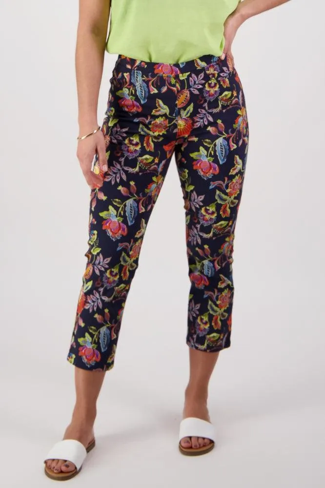 Vassalli Printed Slim Leg 7/8 Length Lightweight Pull On Brazil