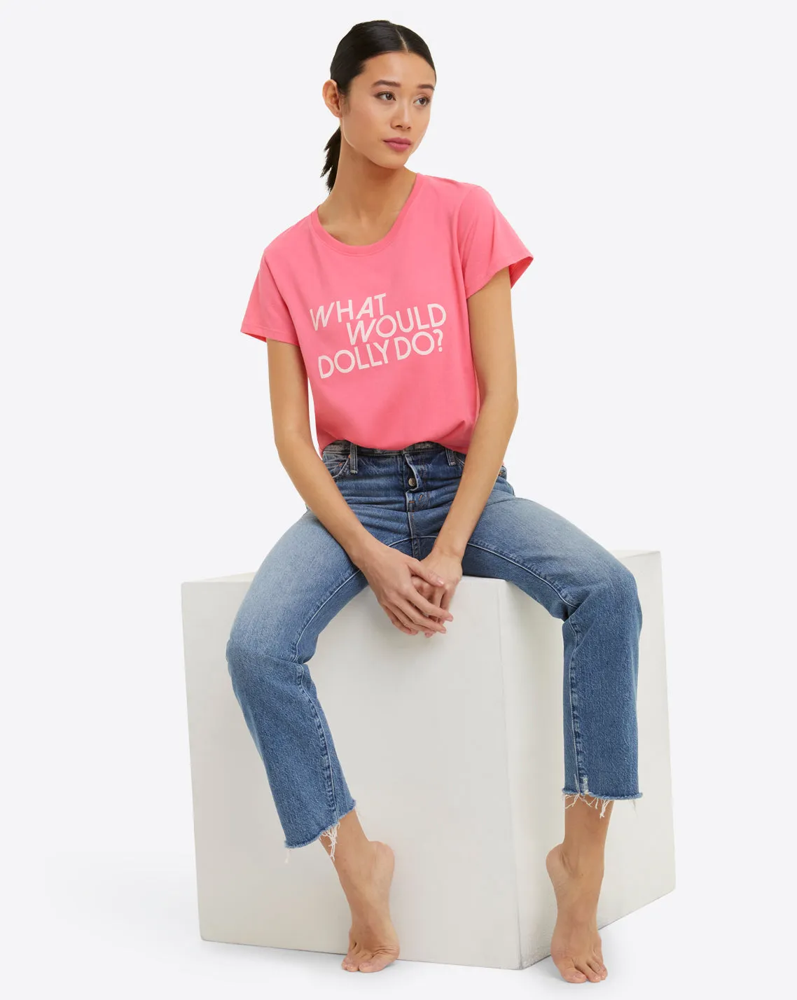What Would Dolly Do Pink T-Shirt