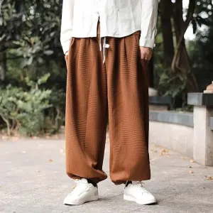 Wiaofellas Vintage Men's Harem Pants Harajuku Casual Oversized Men's Solid Color Pants Street Wear High Quality Casual Pants