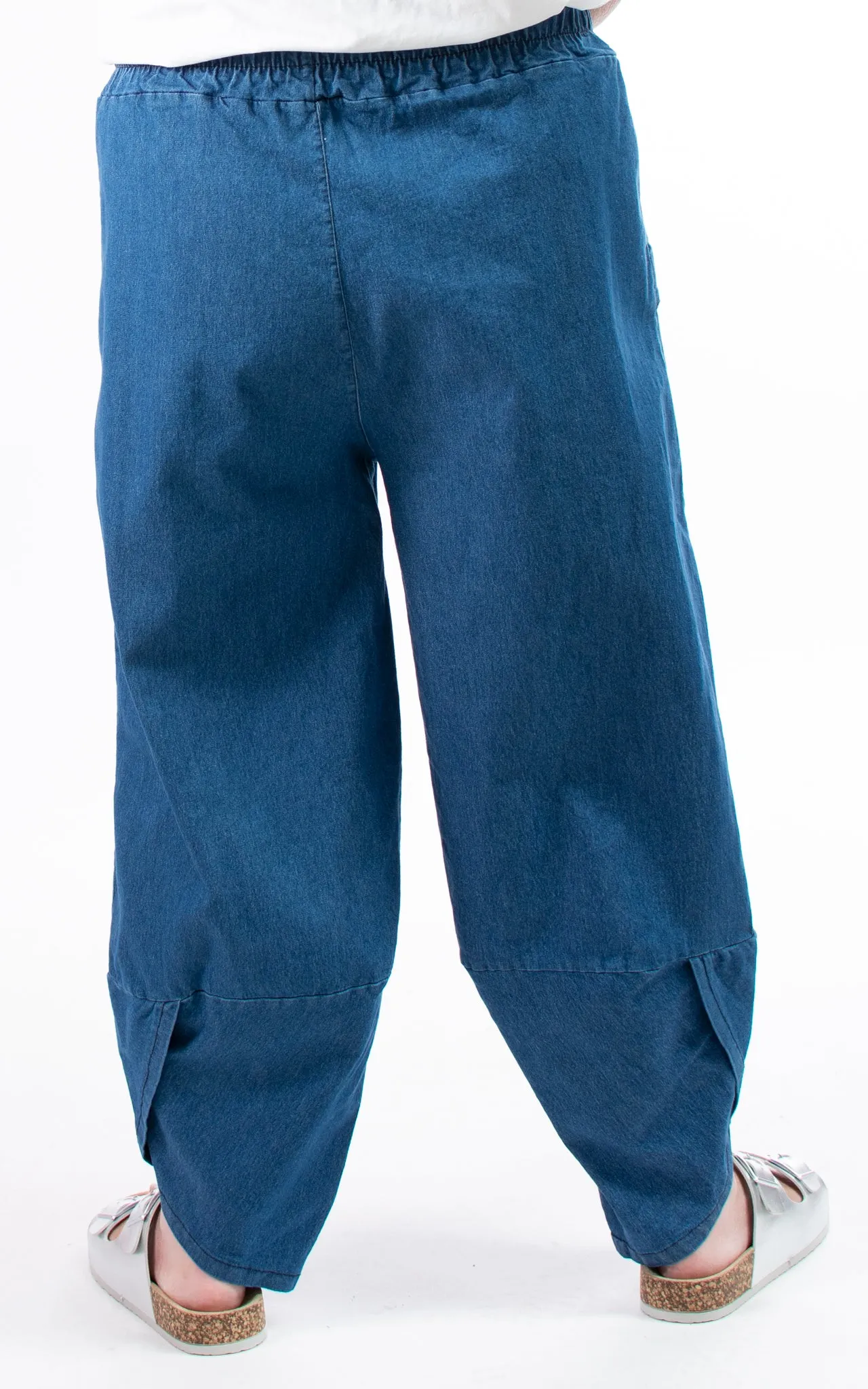 Wide Leg Pocket Trouser | Denim